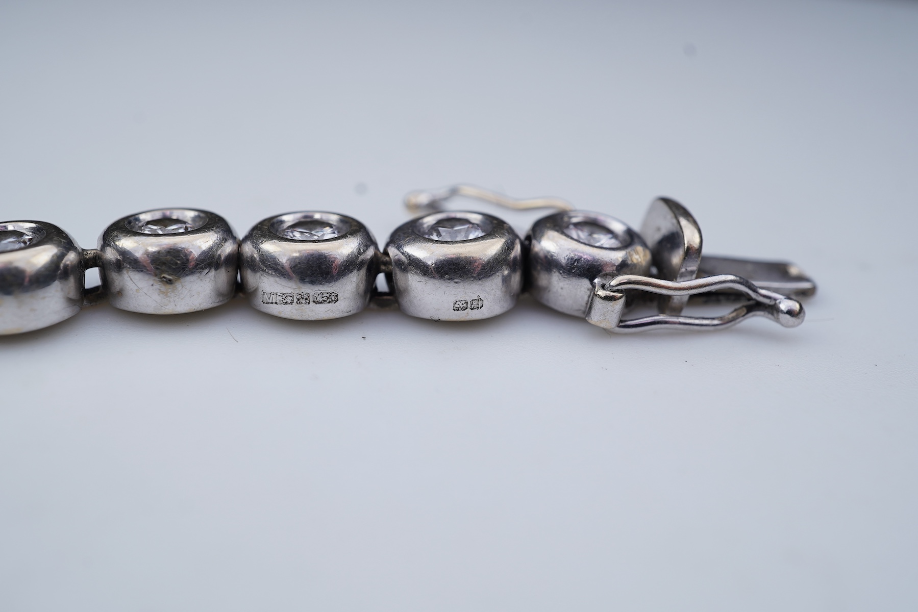A diamond line bracelet